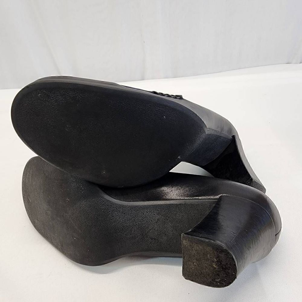 Franco Sarto Womens Nolan Tailored Loafers Black Heels Size 9.5 - Picture 9 of 10